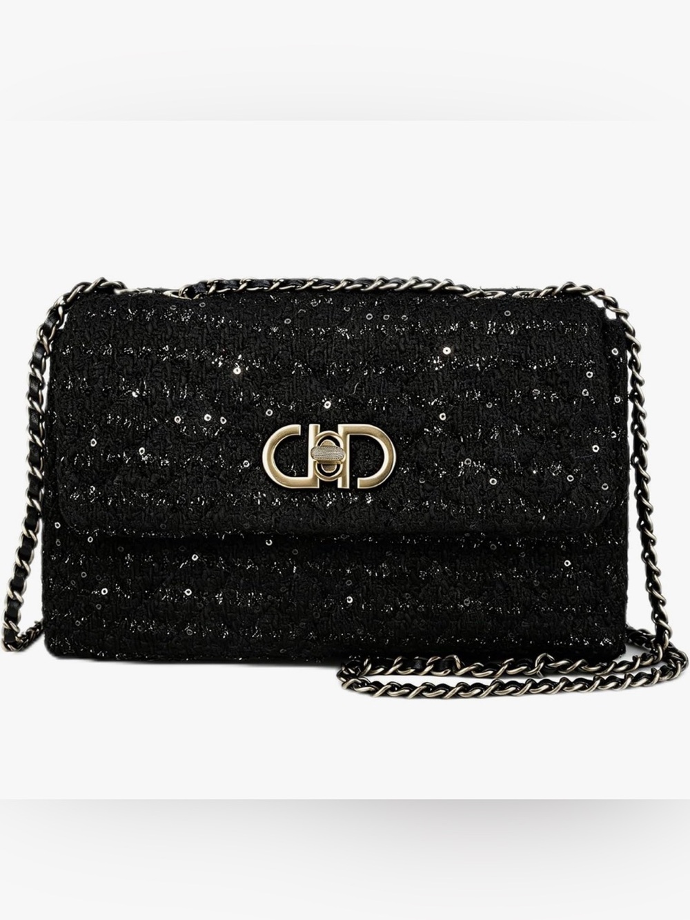 Tweed cross body / shoulder flap bag new.